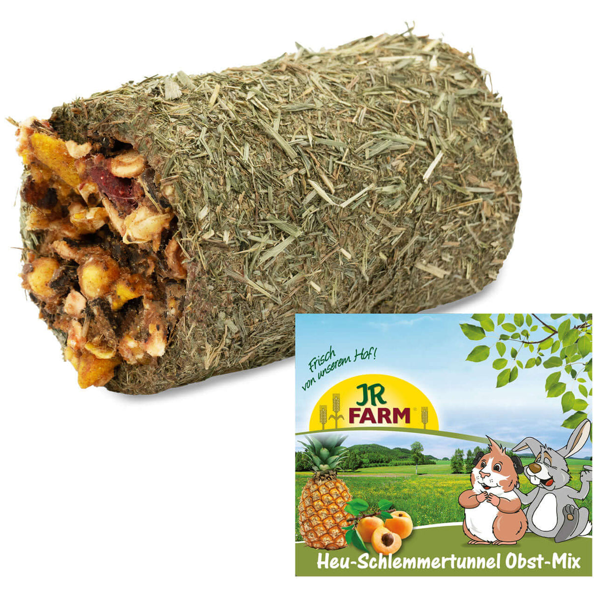 JR FARM Heu-Schlemmertunnel Obst-Mix für Nager