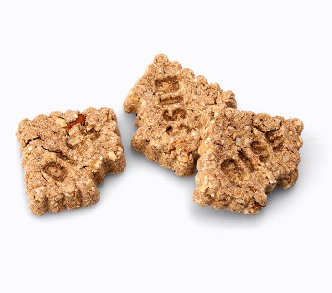 Bunny Keks mit Biss Apfel Nahaufnahme