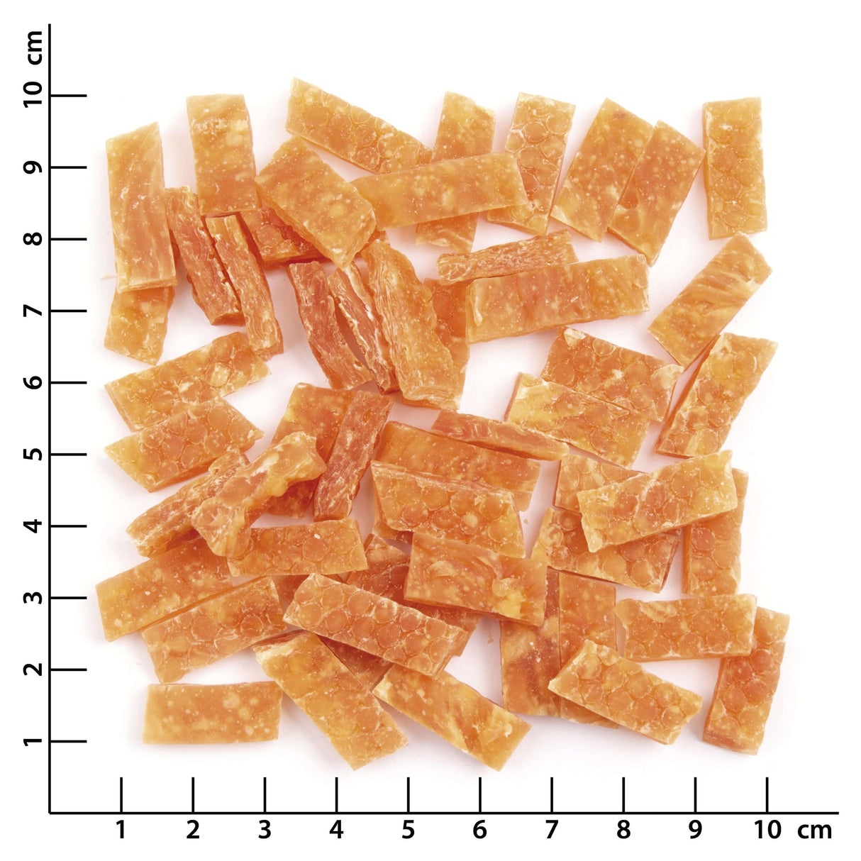 Wildes Land Fleischsnacks Hühnerbrust in Stücken Nahaufnahme