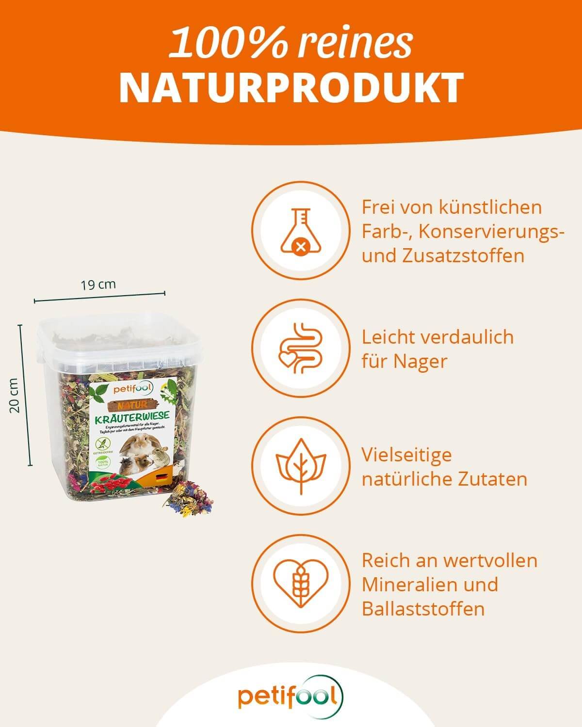petifool Kräuterwiese - Nagerfutter - - petifool