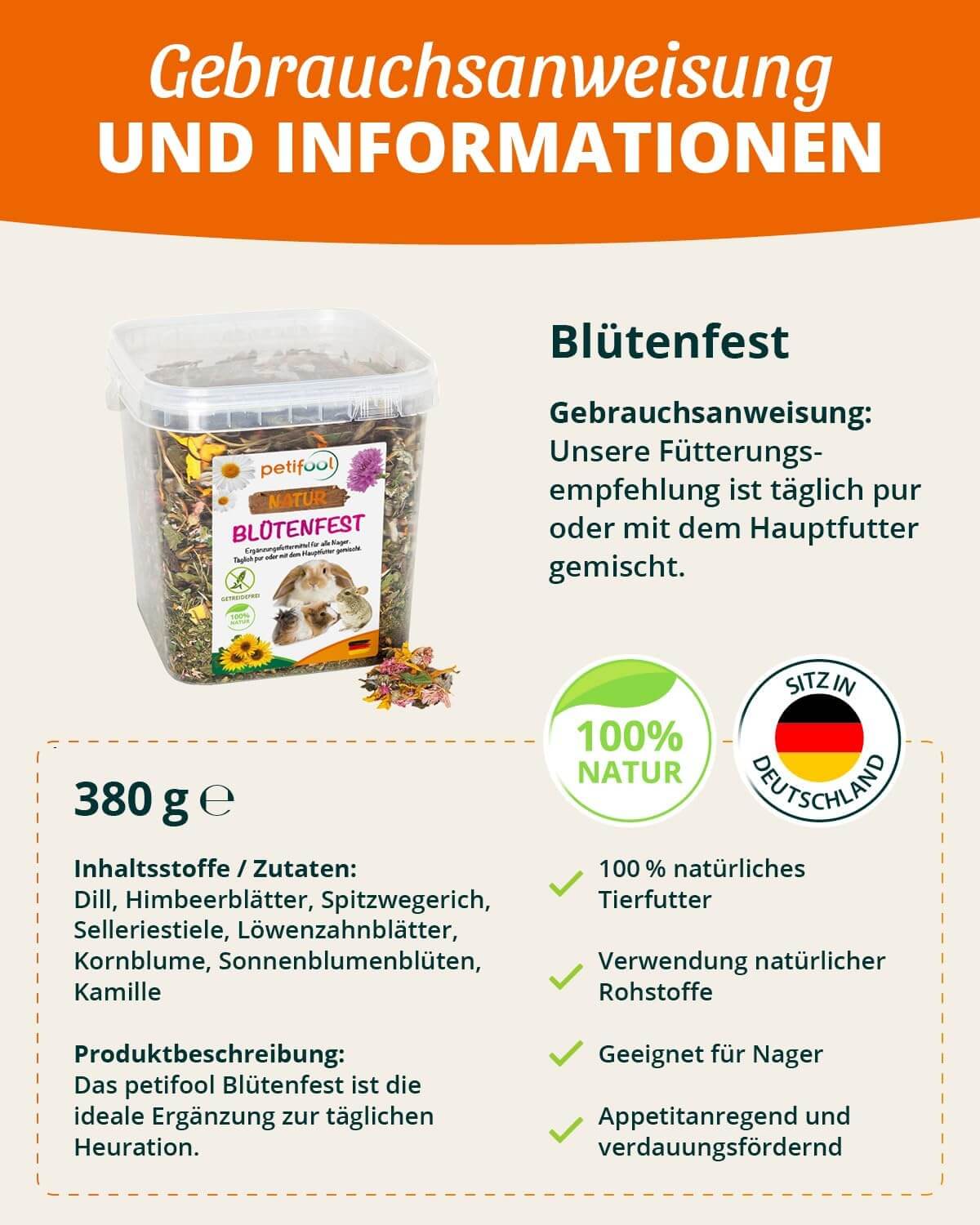 petifool Blütenfest - Nagerfutter - - petifool