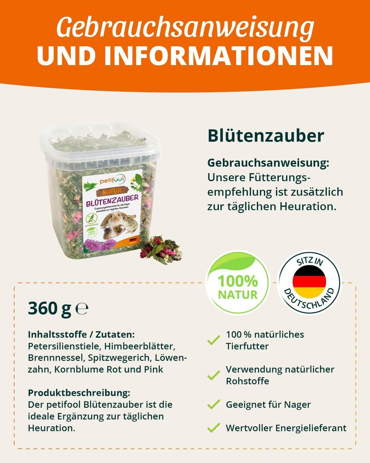 petifool Blütenzauber - Nagerfutter - - petifool