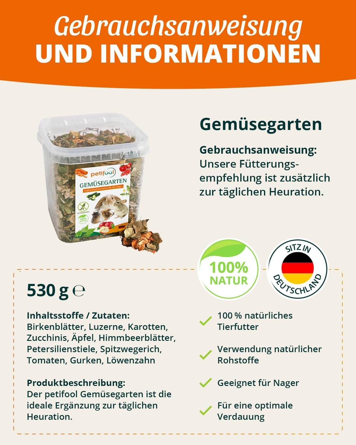 petifool Gemüsegarten - Nagerfutter - - petifool