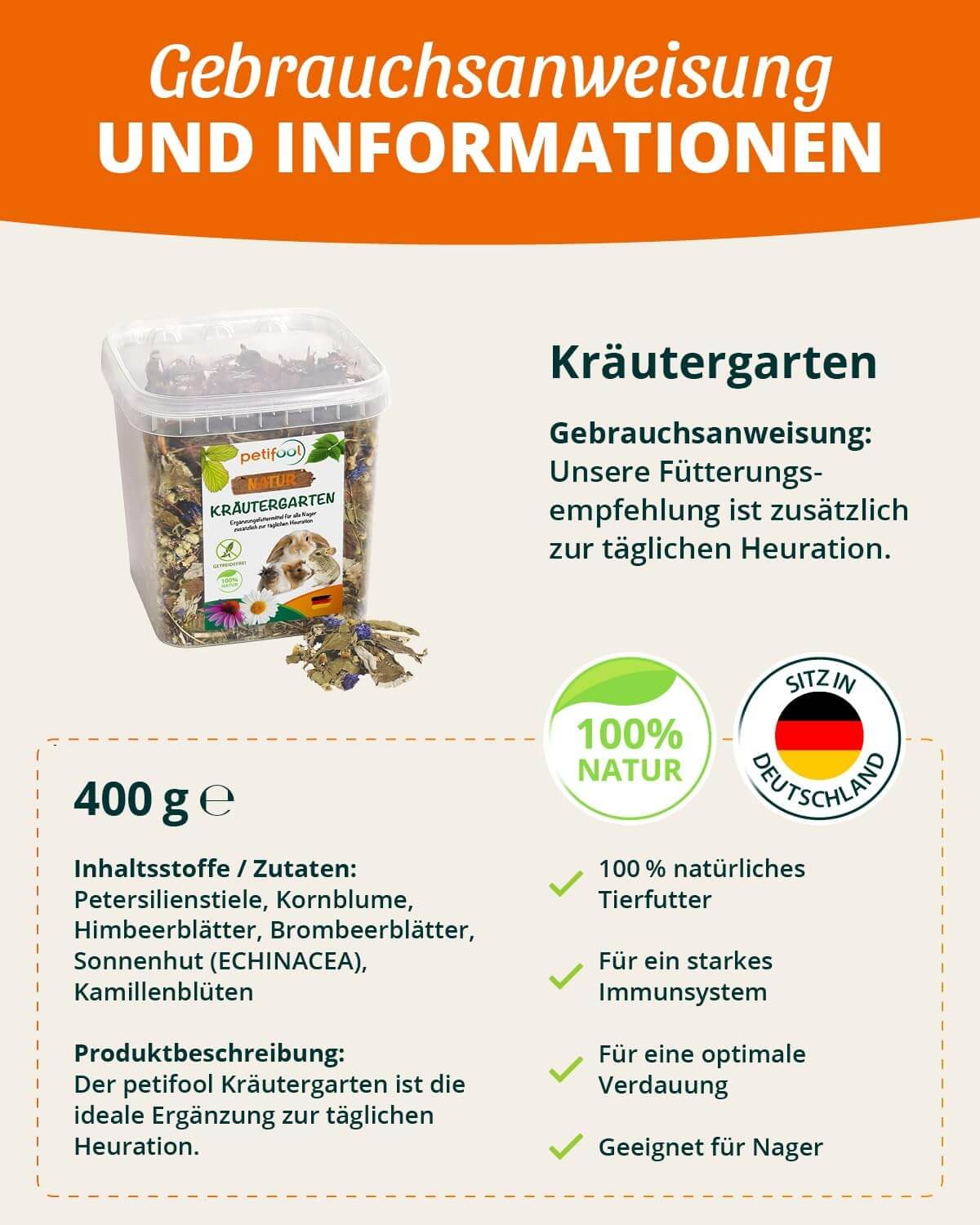 petifool Kräutergarten - Nagerfutter - - petifool