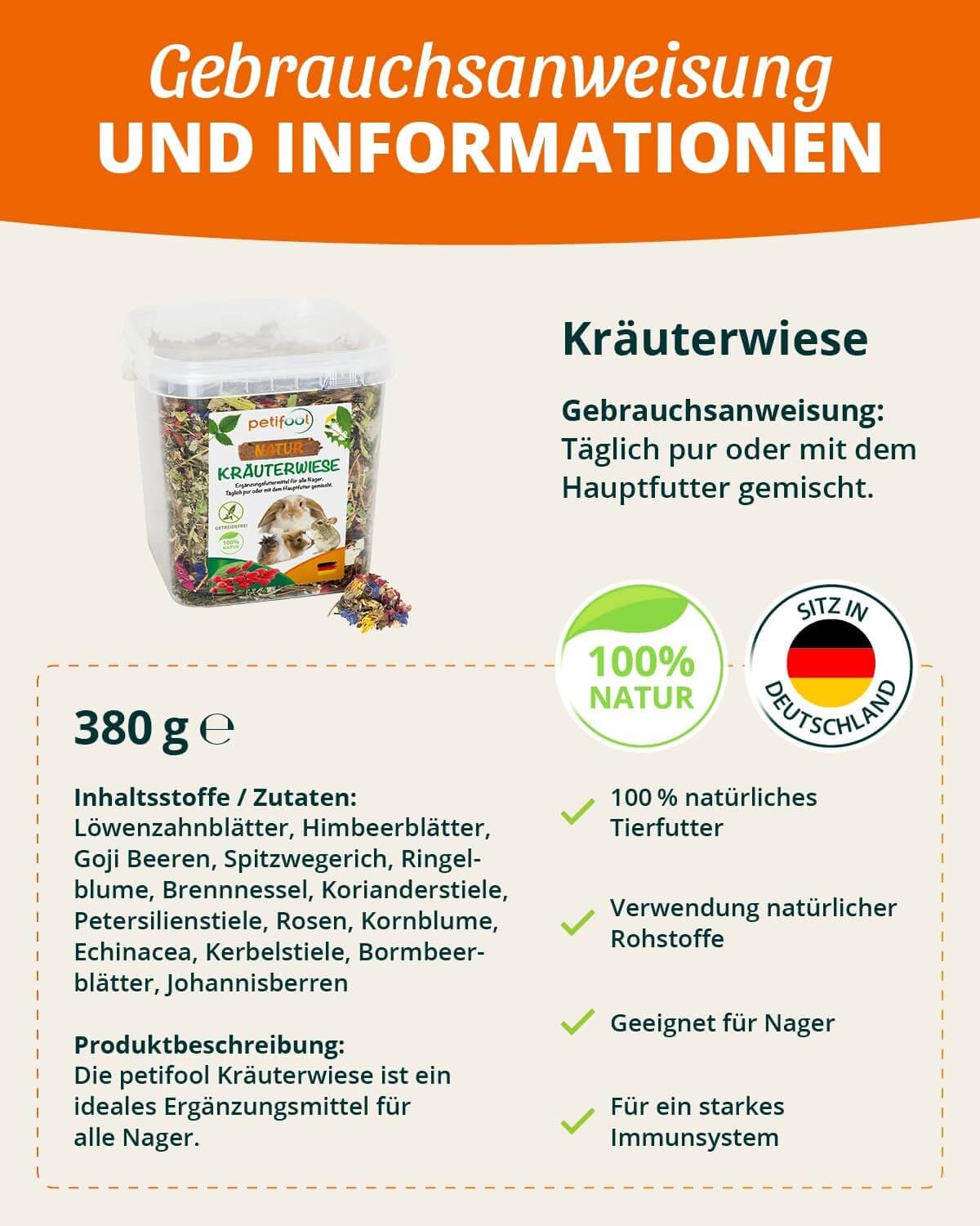 petifool Kräuterwiese - Nagerfutter - - petifool