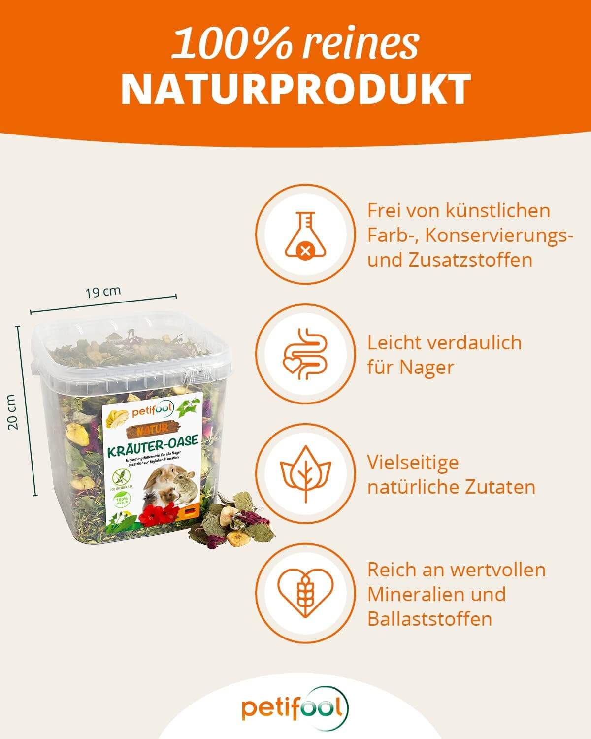 petifool Kräuter Oase - Nagerfutter - - petifool