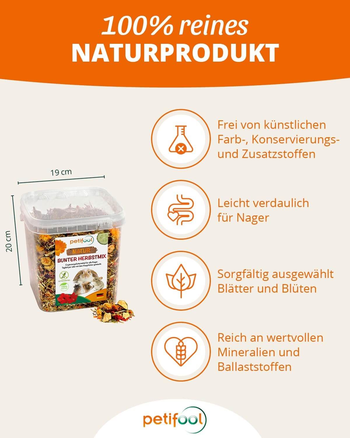 petifool Bunter Herbstmix - Nagerfutter - - petifool