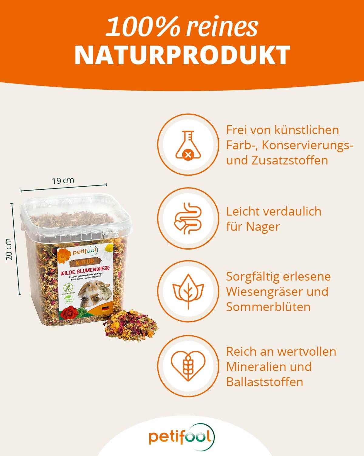 petifool Wilde Blumenwiese - Nagerfutter - - petifool