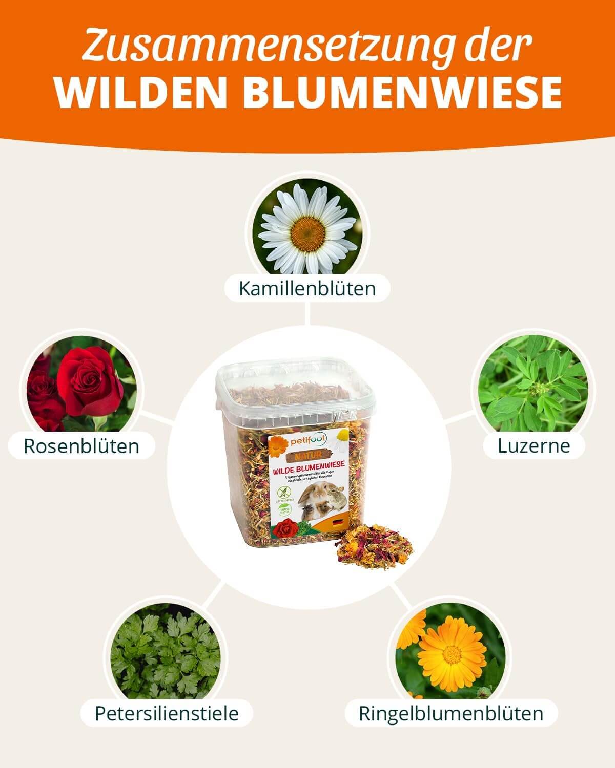 petifool Wilde Blumenwiese - Nagerfutter - - petifool