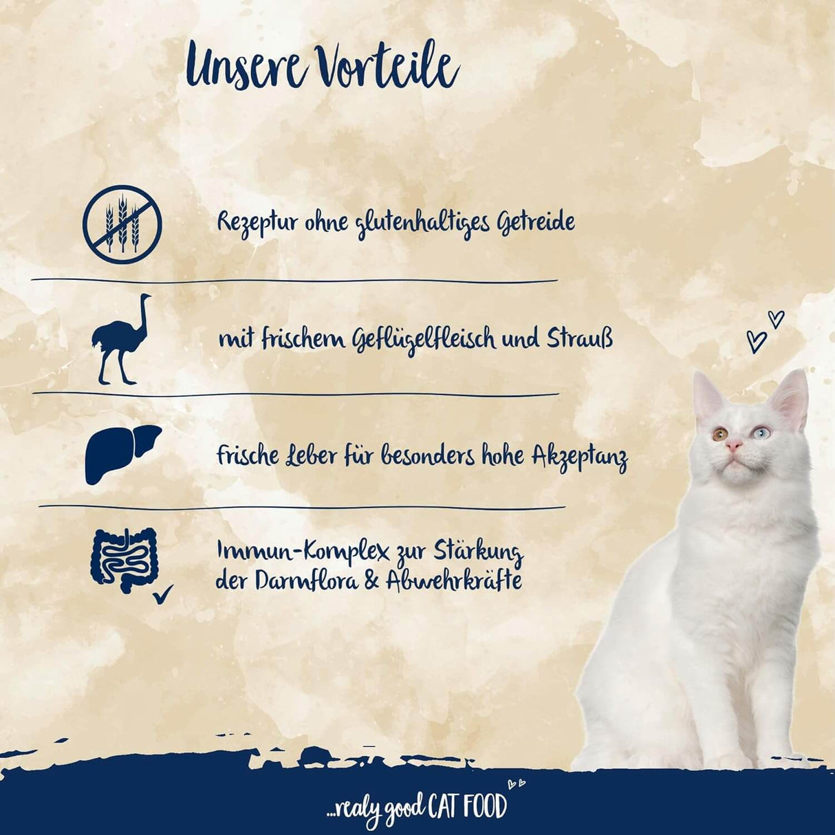 Sanabelle mit Strauß - Katzenfutter - Die Vorteile