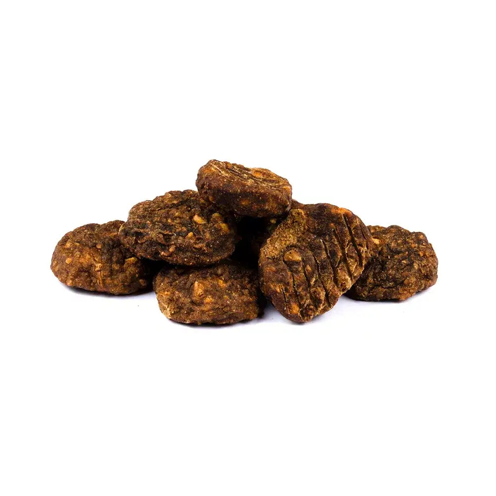 Brit Dog Snack Meaty Jerky Chicken & Insect Coins - Detailansicht des Futters