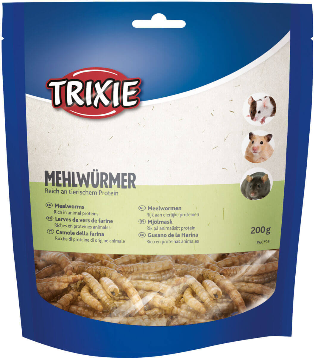 Trixie Mehlwürmer – proteinreicher Monoprotein-Snack für empfindliche Tiere