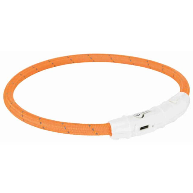 Trixie Flash Leuchtring / Leuchthalsband Orange - - Trixie