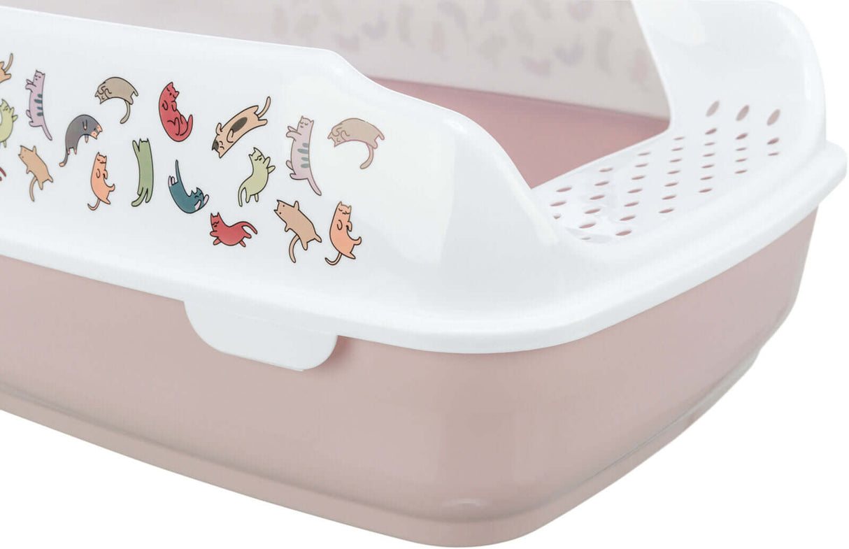 Trixie Katzentoilette Delio mit Rand flieder/weiß
