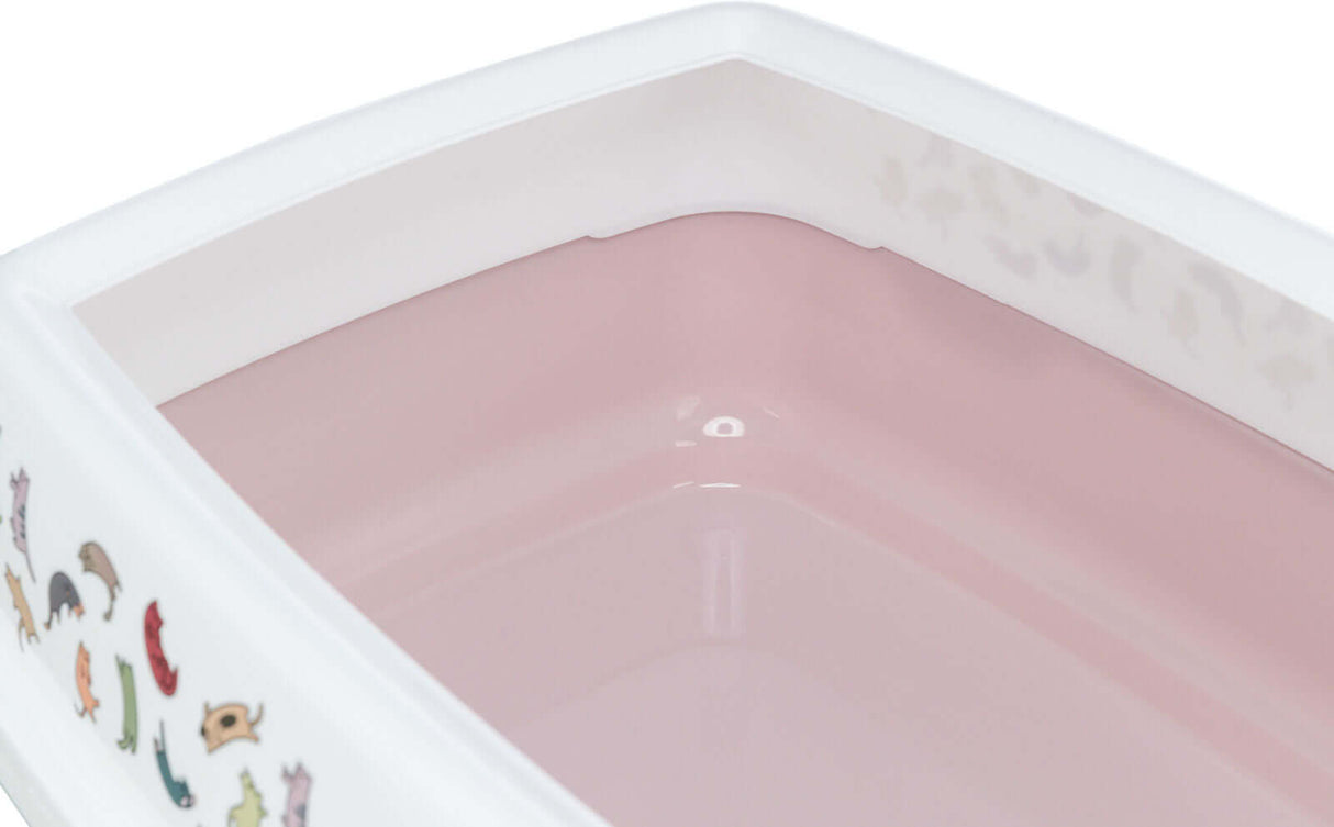 Trixie Katzentoilette Delio mit Rand flieder/weiß