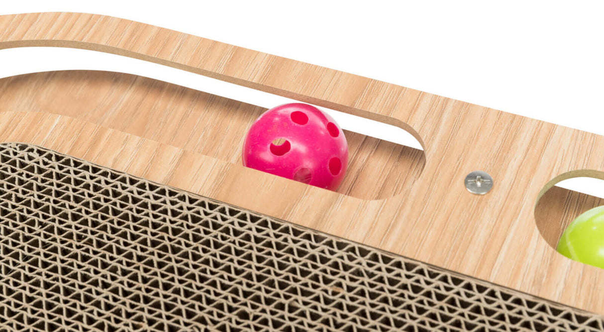 Trixie Kratzpappe mit Spielzeug, Katzenminze