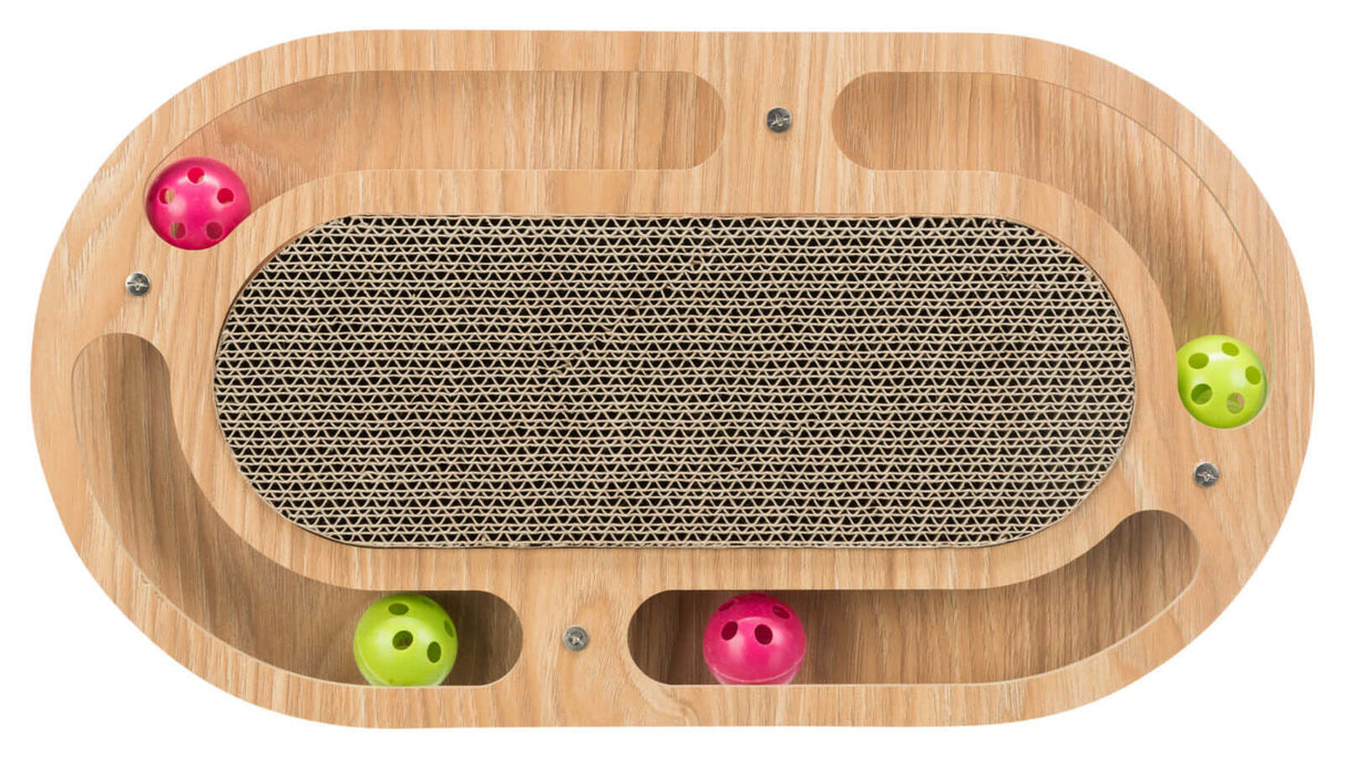 Trixie Kratzpappe mit Spielzeug, Katzenminze