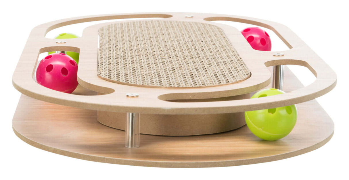 Trixie Kratzpappe mit Spielzeug, Katzenminze