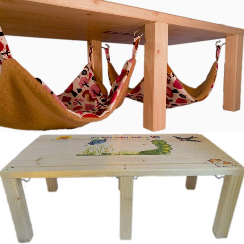 Hängemattengestell Meerschweinchen mit Holzlasur