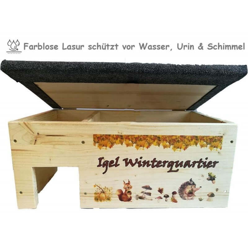 Igelhaus mit Holzlasur