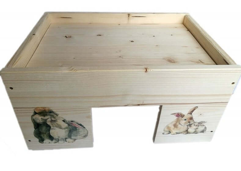 Kaninchenhaus Hasen XXL mit 3 Eingängen - - Nagerstore