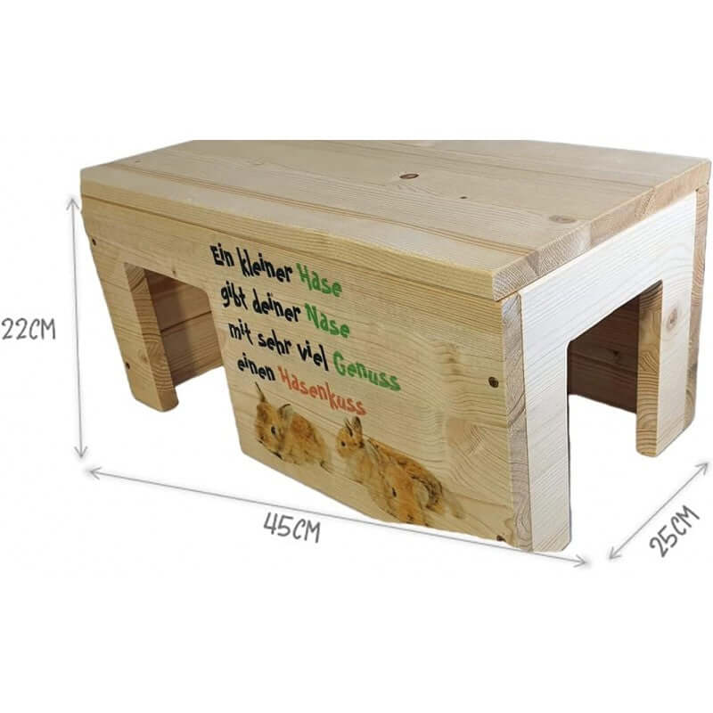 Kaninchenhaus Nagerhaus Kleintierhaus XXL mit 2 Eingängen - - Nagerstore