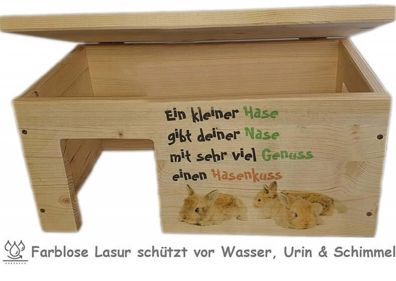 Kaninchenhaus Nagerhaus Kleintierhaus XXL mit 2 Eingängen - - Nagerstore