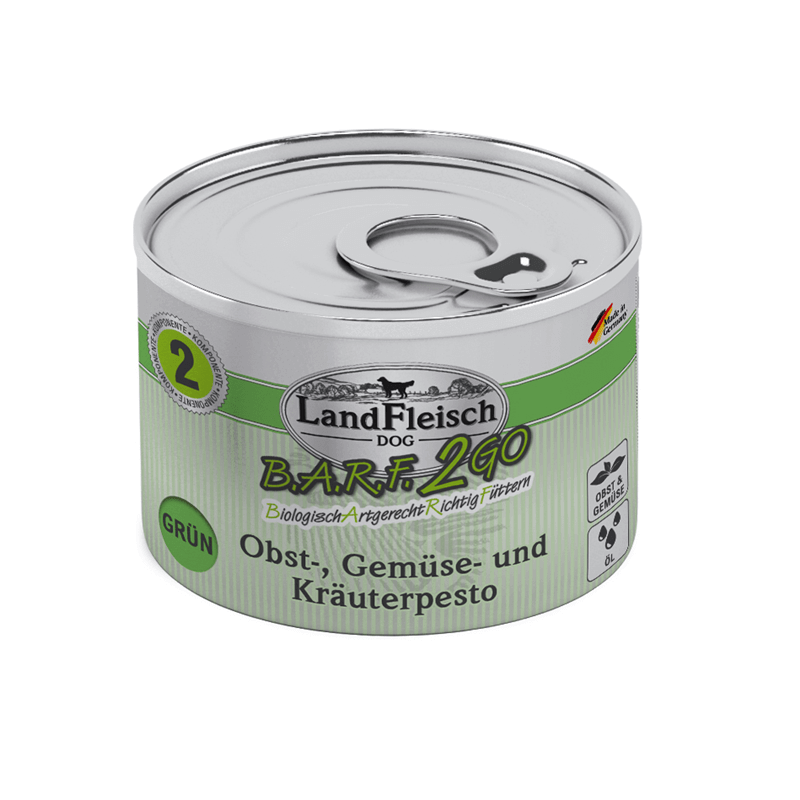 LandFleisch B.A.R.F.2GO Obst-, Gemüse Und Kräuterpesto Grün - - Landfleisch