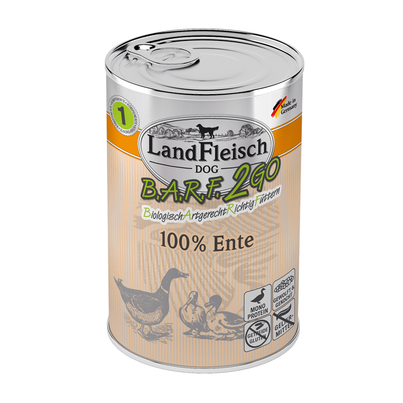 LandFleisch B.A.R.F.2GO 100% vom Ente - - Landfleisch