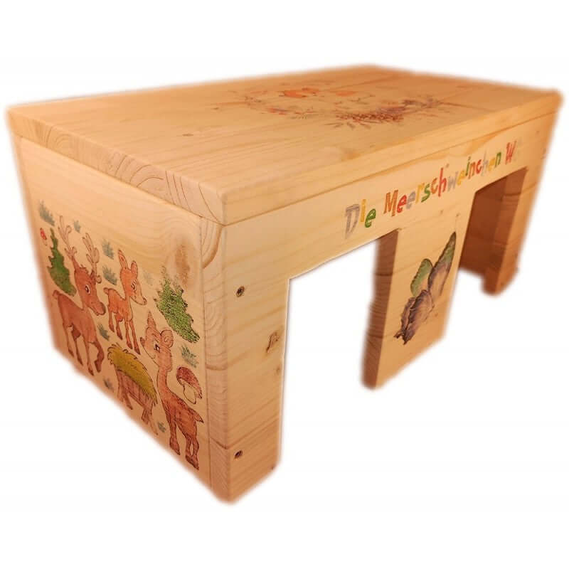 Meerschweinchenhaus aus Holz mit 2 Eingängen vorne - - Nagerstore