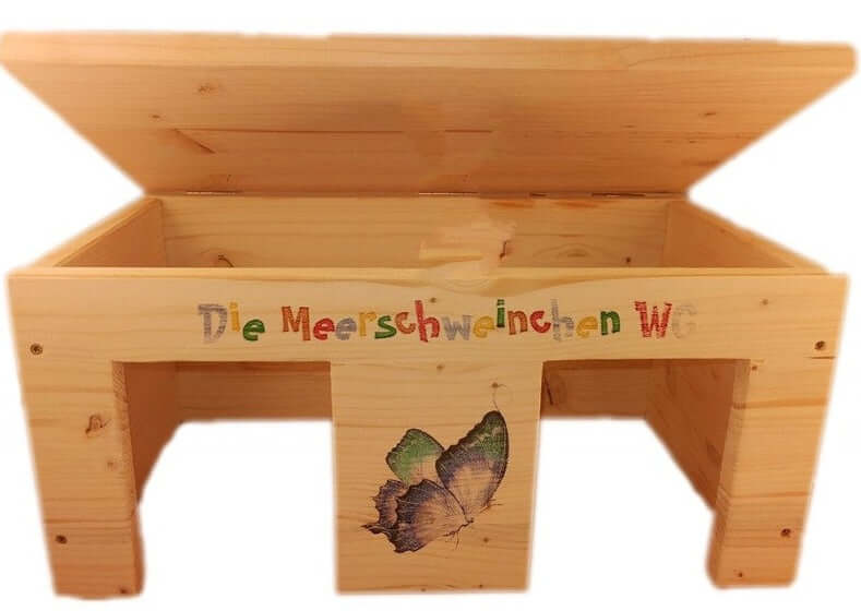 Meerschweinchenhaus aus Holz mit 2 Eingängen vorne - - Nagerstore