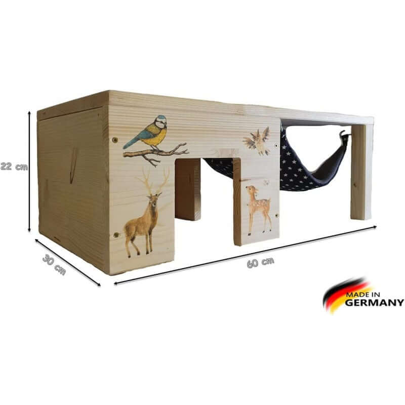 Meerschweinchenhaus Hängemattengestell mit Haken & Hängematte - - Nagerstore