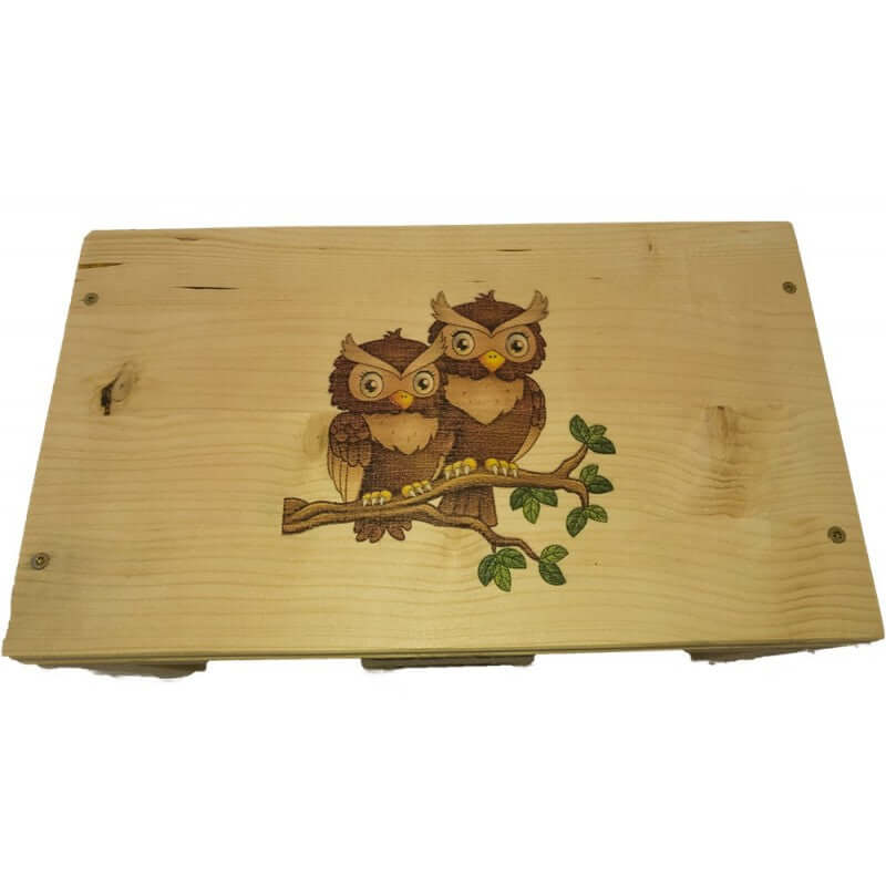 Nagerhaus Hier Wache Ich Meerschweinchen mit 2 Eingängen & Holzlasur - - Nagerstore