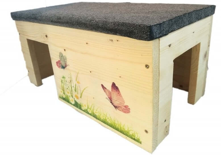 Nagerhaus Meerschweinchenhaus Outdoor mit Dachpappe & Schutzlasur - - Nagerstore