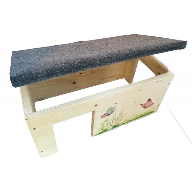 Nagerhaus Meerschweinchenhaus Outdoor mit Dachpappe & Schutzlasur - - Nagerstore