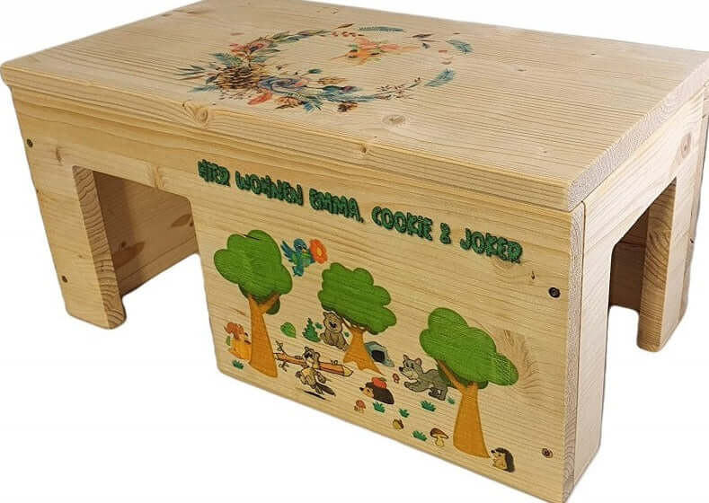 Meerschweinchenhaus Wald mit Wunschnamen - - Nagerstore