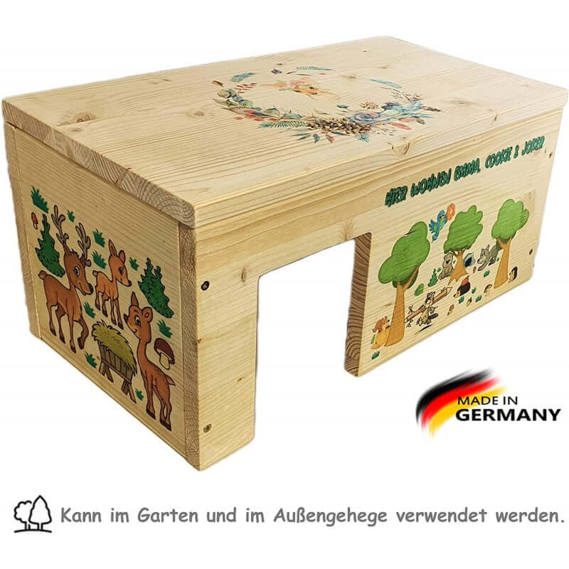Meerschweinchenhaus Wald mit Wunschnamen - - Nagerstore