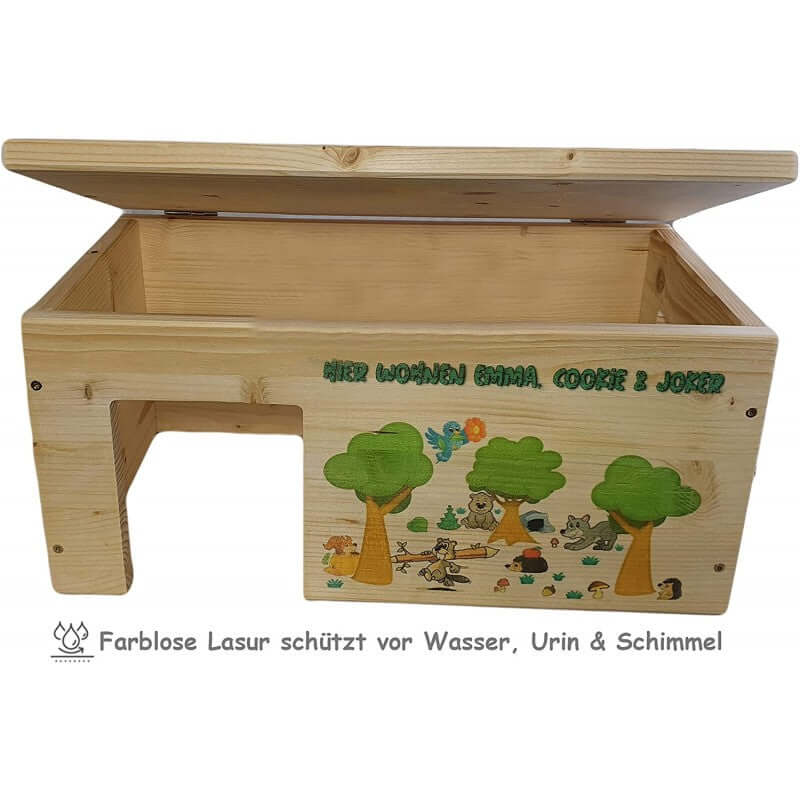 Meerschweinchenhaus Wald mit Wunschnamen - - Nagerstore