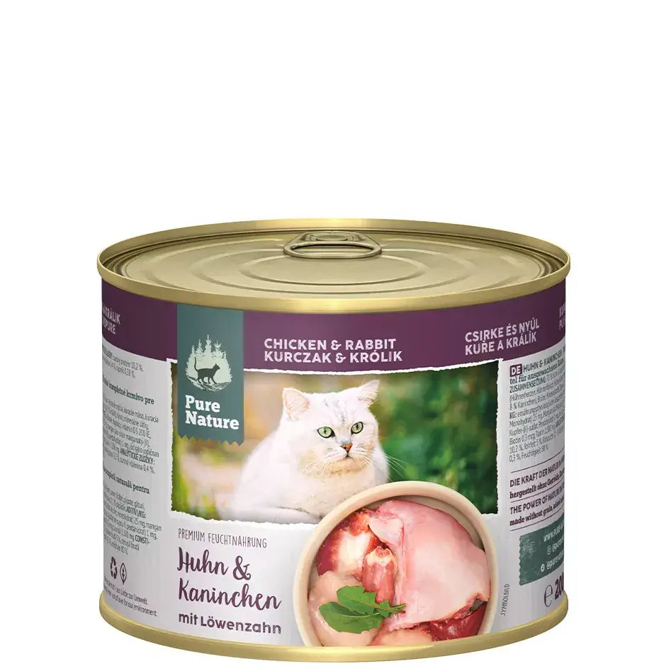 Pure Nature ADULT HUHN & KANINCHEN mit Löwenzahn und Distelöl - - Pure Nature