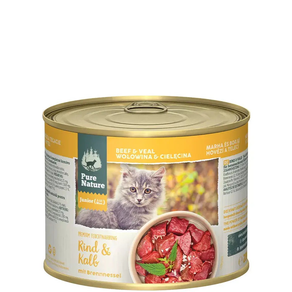 Pure Nature JUNIOR RIND & KALB mit Brennnessel und Eierschalenpulver - - Pure Nature