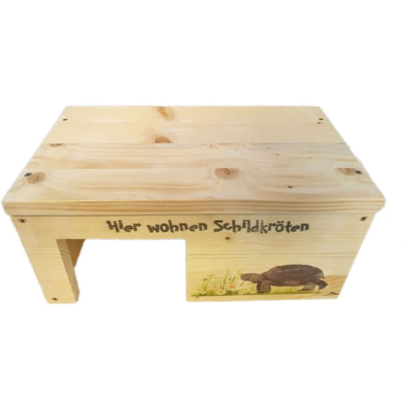 Schildkrötenhaus S aus Holz mit Schutzlasur - - Nagerstore