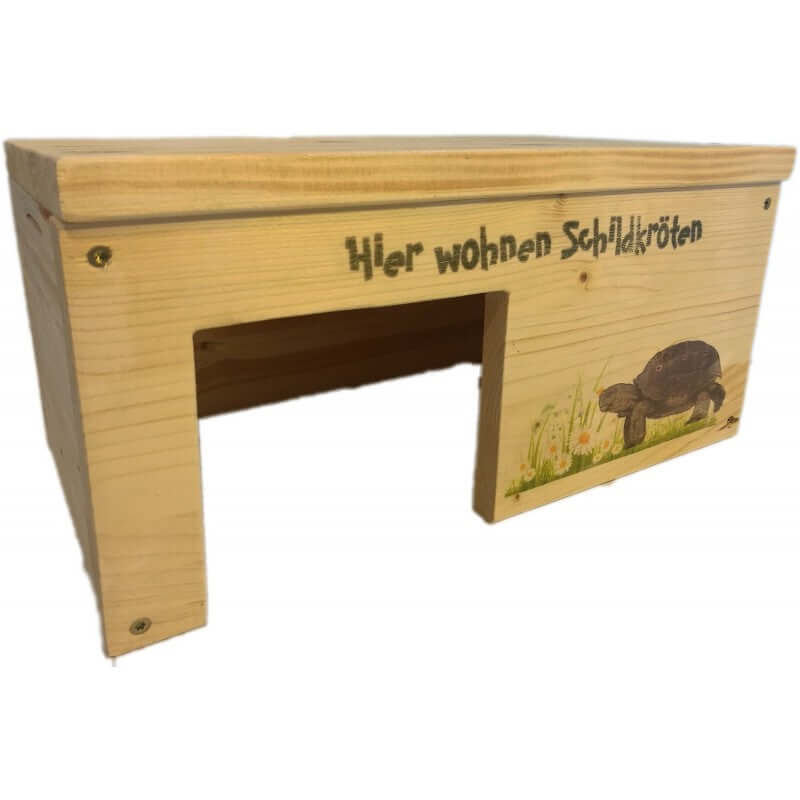 Schildkrötenhaus S aus Holz mit Schutzlasur - - Nagerstore