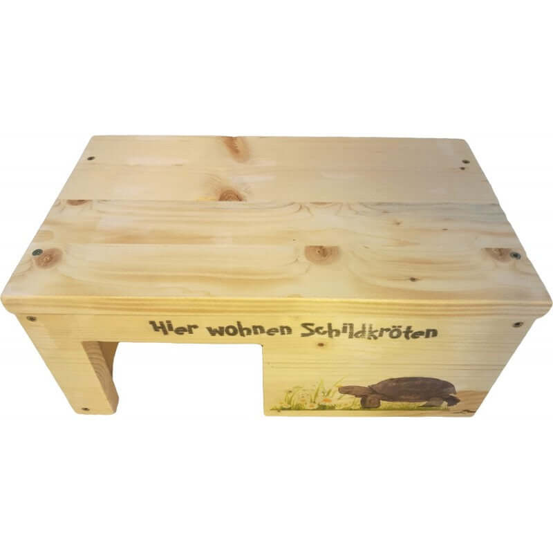 Schildkrötenhaus S aus Holz mit Schutzlasur - - Nagerstore