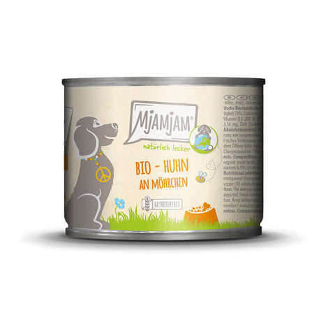 MjAMjAM Dog - natürlich lecker – BIO Huhn an Möhrchen 200g