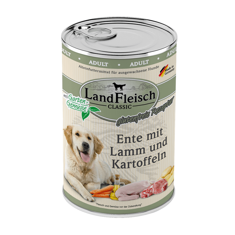 LandFleisch Dog Classic Ente mit Lamm und Kartoffeln & Gartengemüse