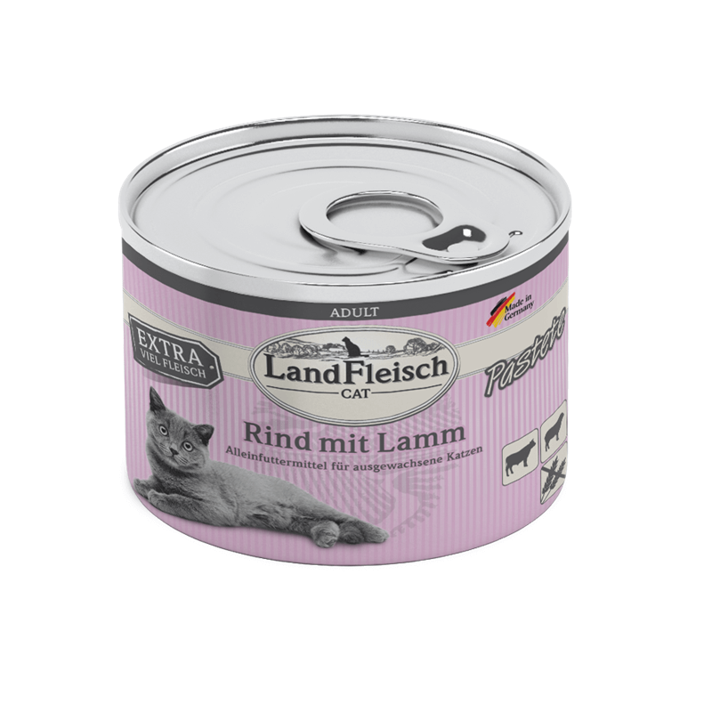 LandFleisch Cat Adult Pastete Rind mit Lamm