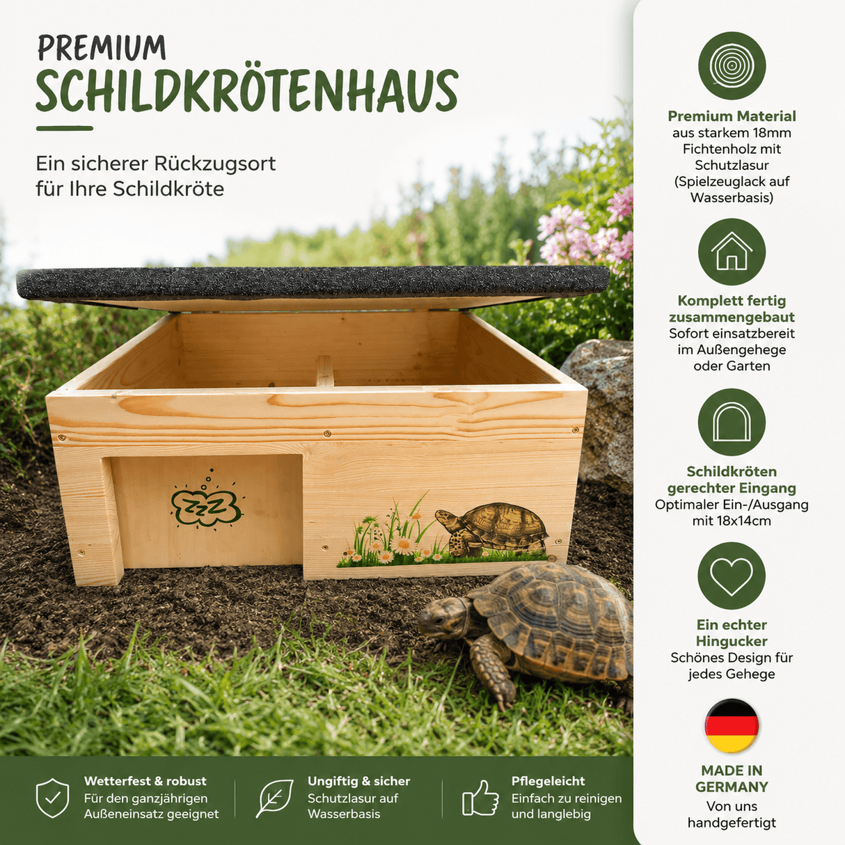 Schildkrötenhaus und seine Vorteile