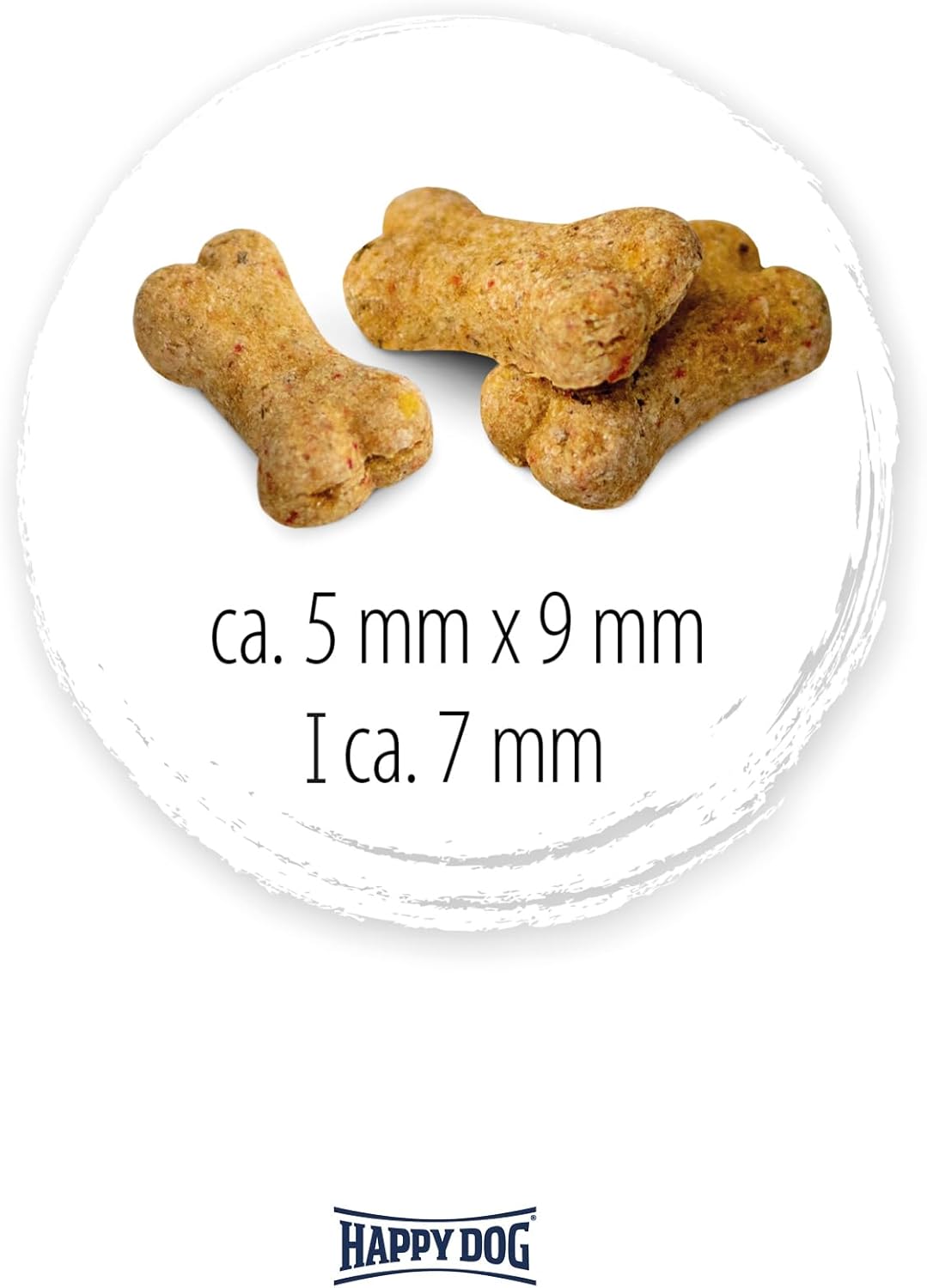 Happy Dog NaturCroq Mini Truthahn Knochen, Snacks für kleine Hunde, ca. 5x9mm, Höhe ca. 7mm.