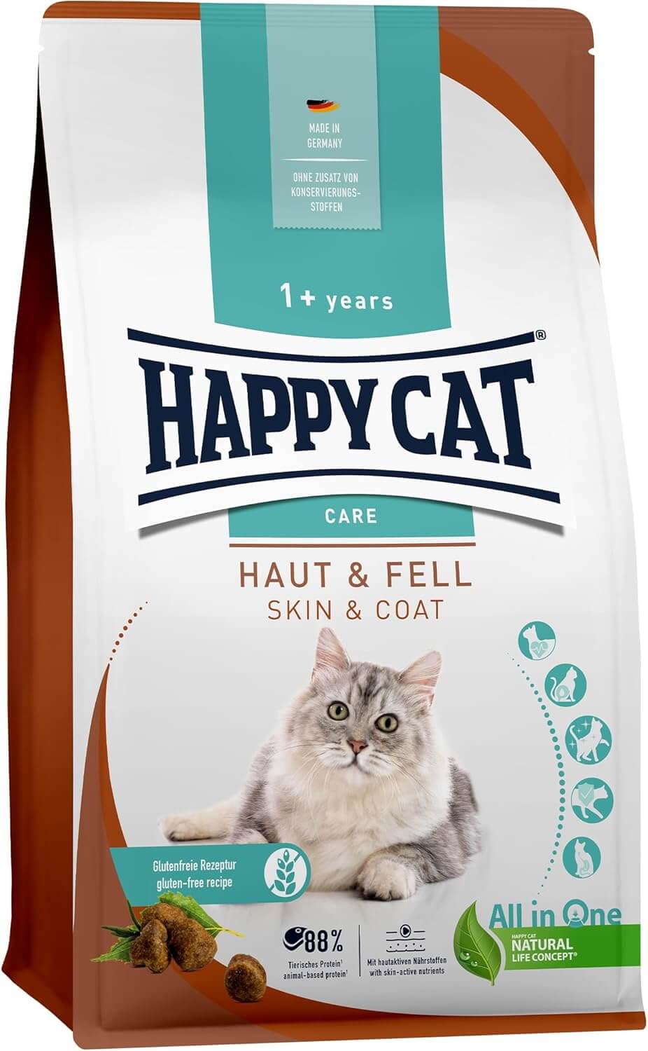 Happy Cat Sensitive Haut & Fell Futter für Katzen mit empfindlicher Haut und glänzendem Fell