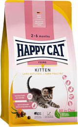 Happy Cat Young Kitten Land Geflügel für Kätzchen 2-6 Monate, optimales Wachstum und Entwicklung, hochwertige Zutaten.